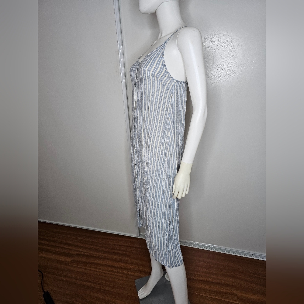 Billabong Striped Button-Down Spaghetti Strap Max… - image 3